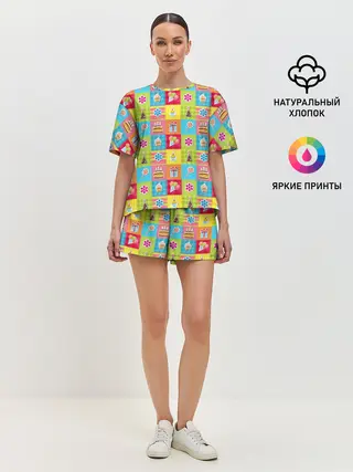 Женская пижама с шортами / День Рождения