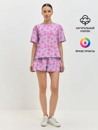 Женская пижама с шортами / Сласти