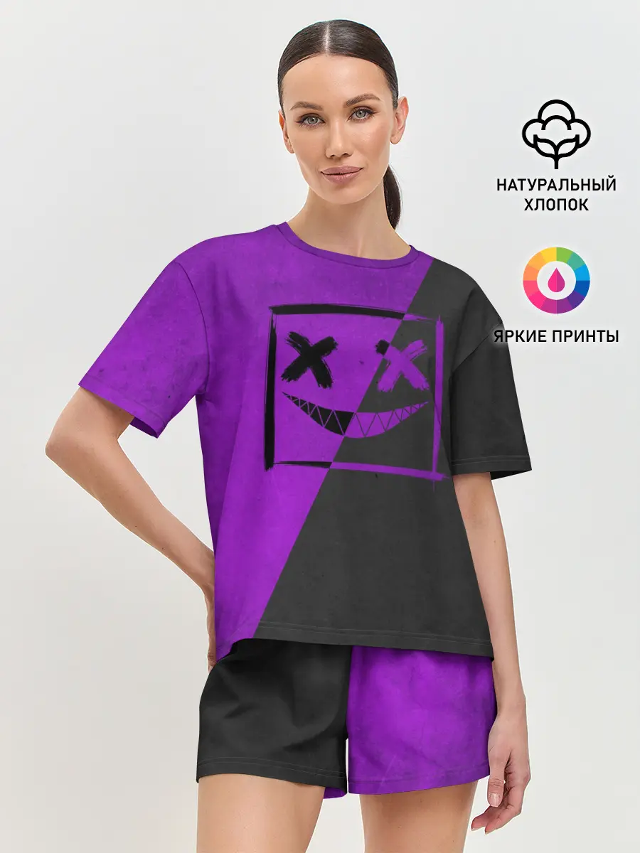 Женская пижама с шортами / Purple Smile