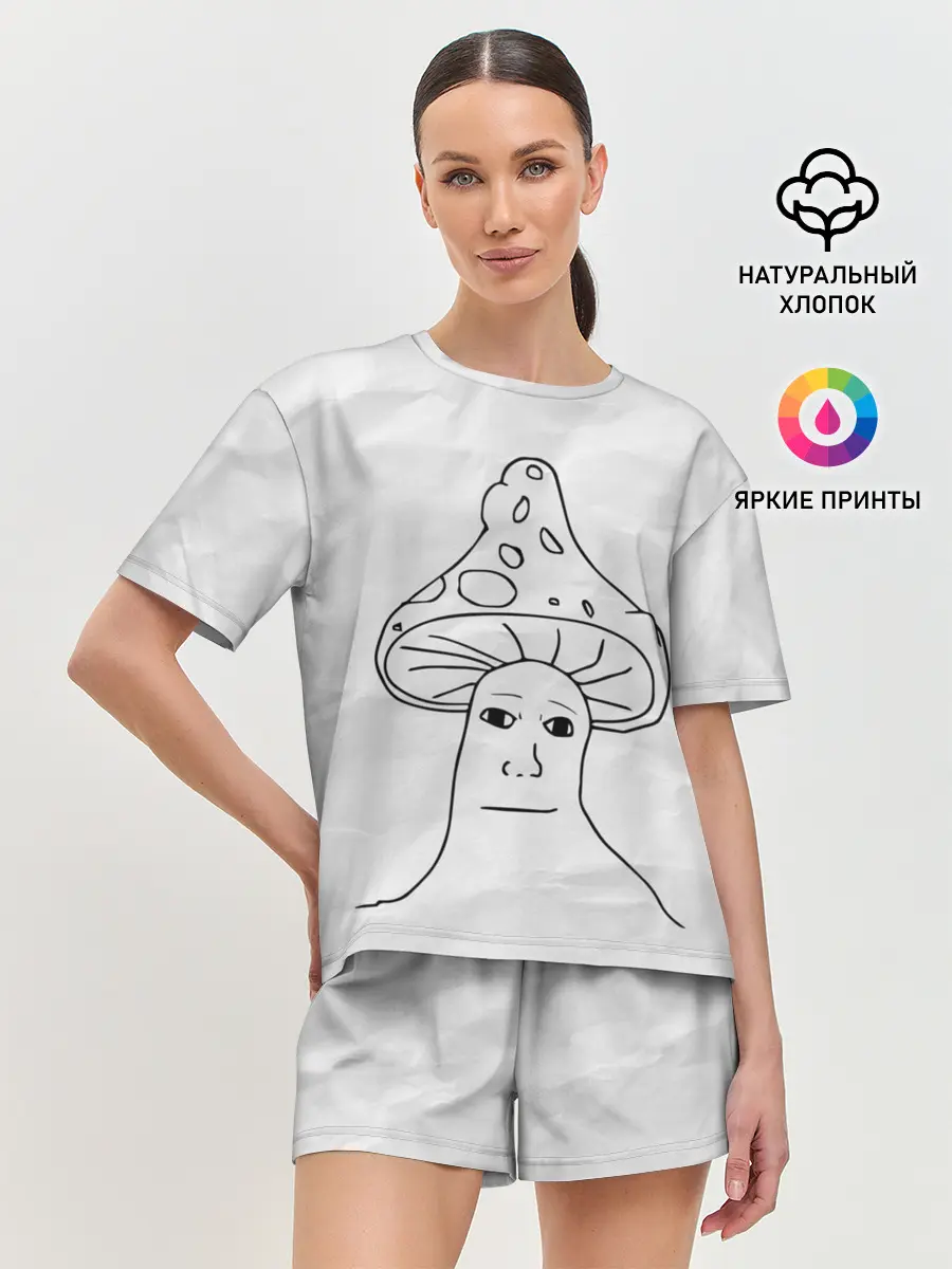 Женская пижама с шортами / Шрумджек | Shroomjak | Мем