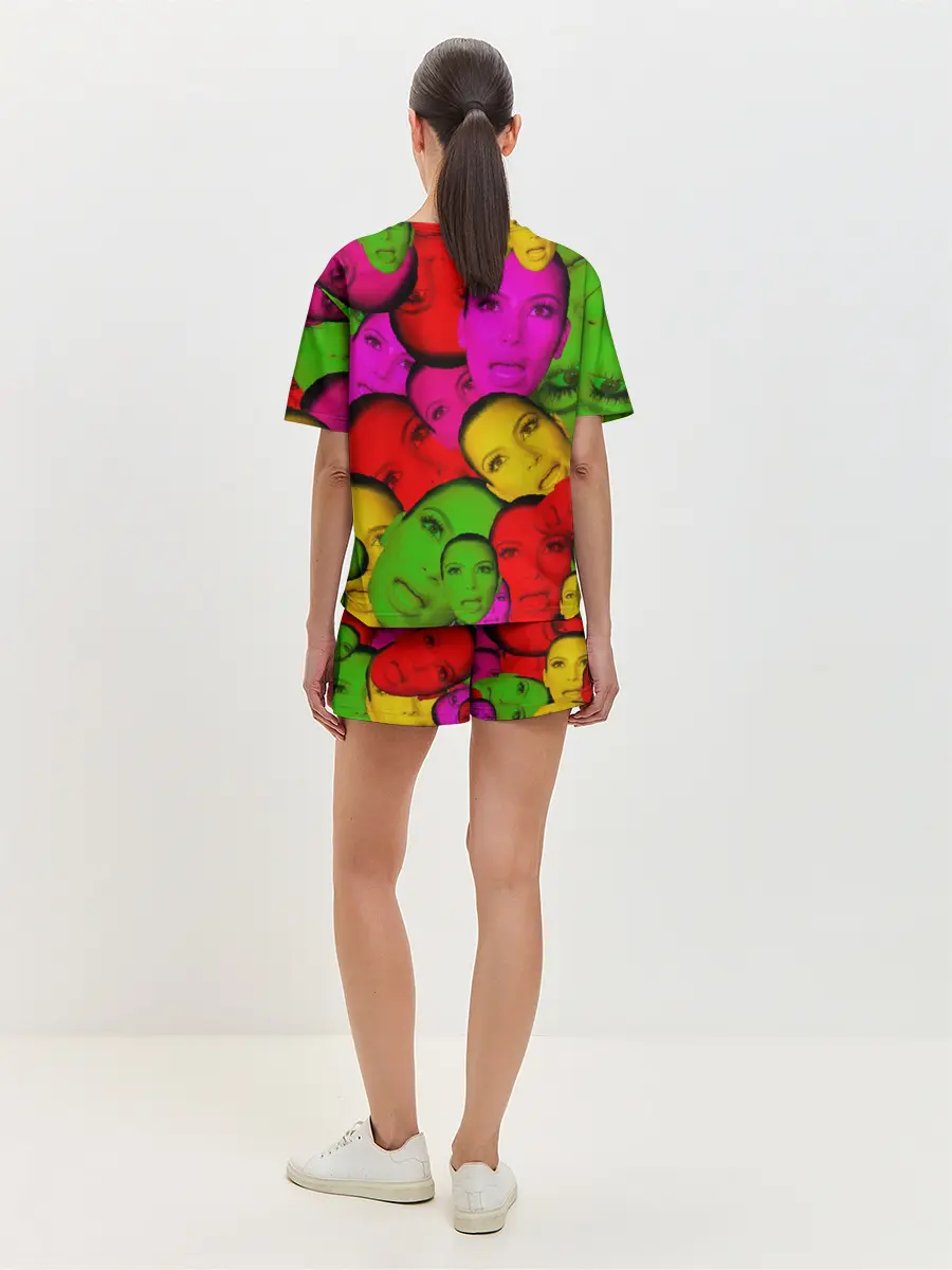 Женская пижама с шортами / Crazy Kim Kardashian