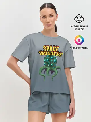 Женская пижама с шортами / Space Invaders | Old game