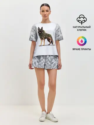 Женская пижама с шортами / Служебная собака | К9 | K9