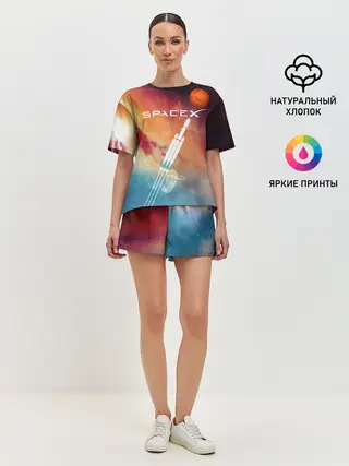 Женская пижама с шортами / Space X