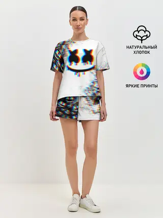 Женская пижама с шортами / MARSHMELLOW GLITCH