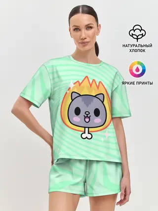 Женская пижама с шортами / Toca Boca Cat