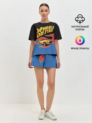 Женская пижама с шортами / Hot Wheels. Хот Вилс