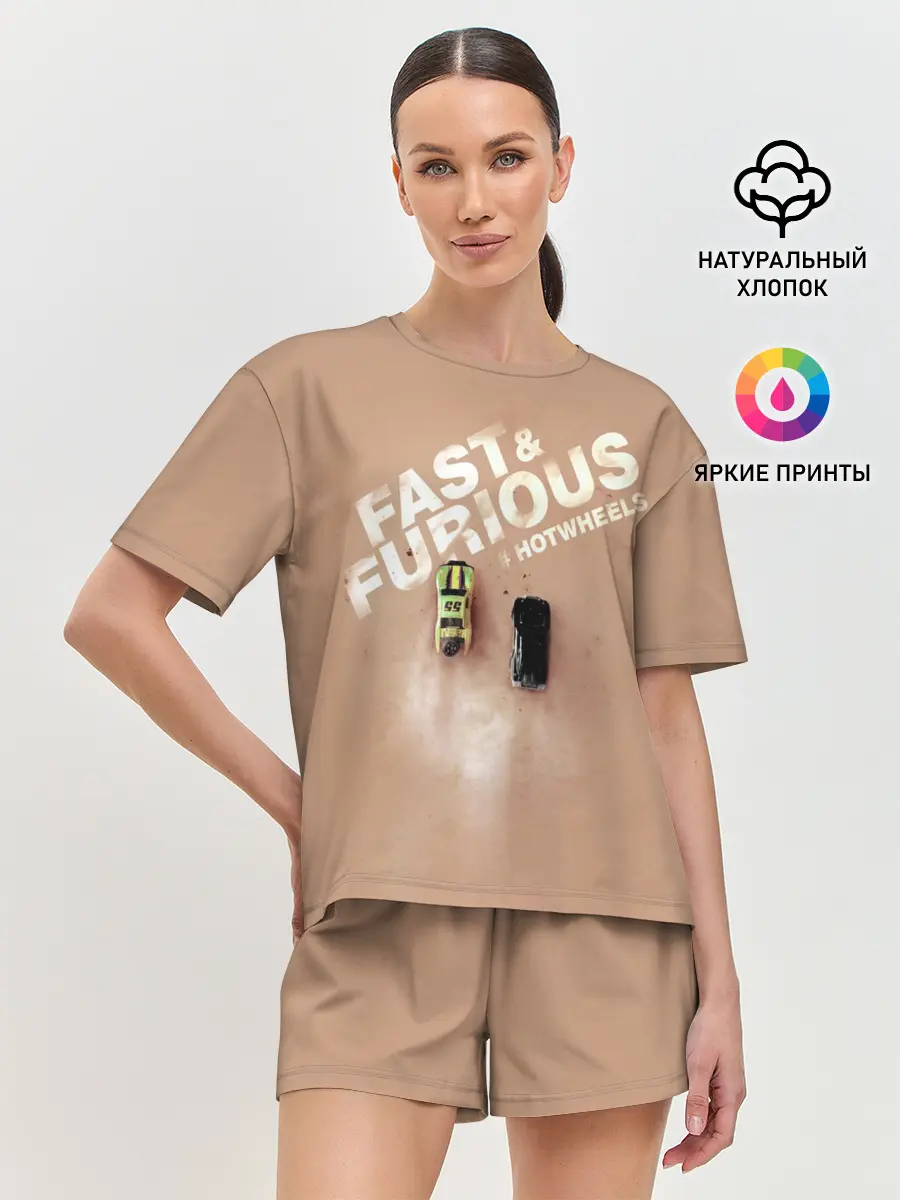 Женская пижама с шортами / Hot Wheels. Хот Вилс