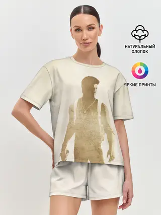 Женская пижама с шортами / Силуэт Нейта Дрейка Uncharted