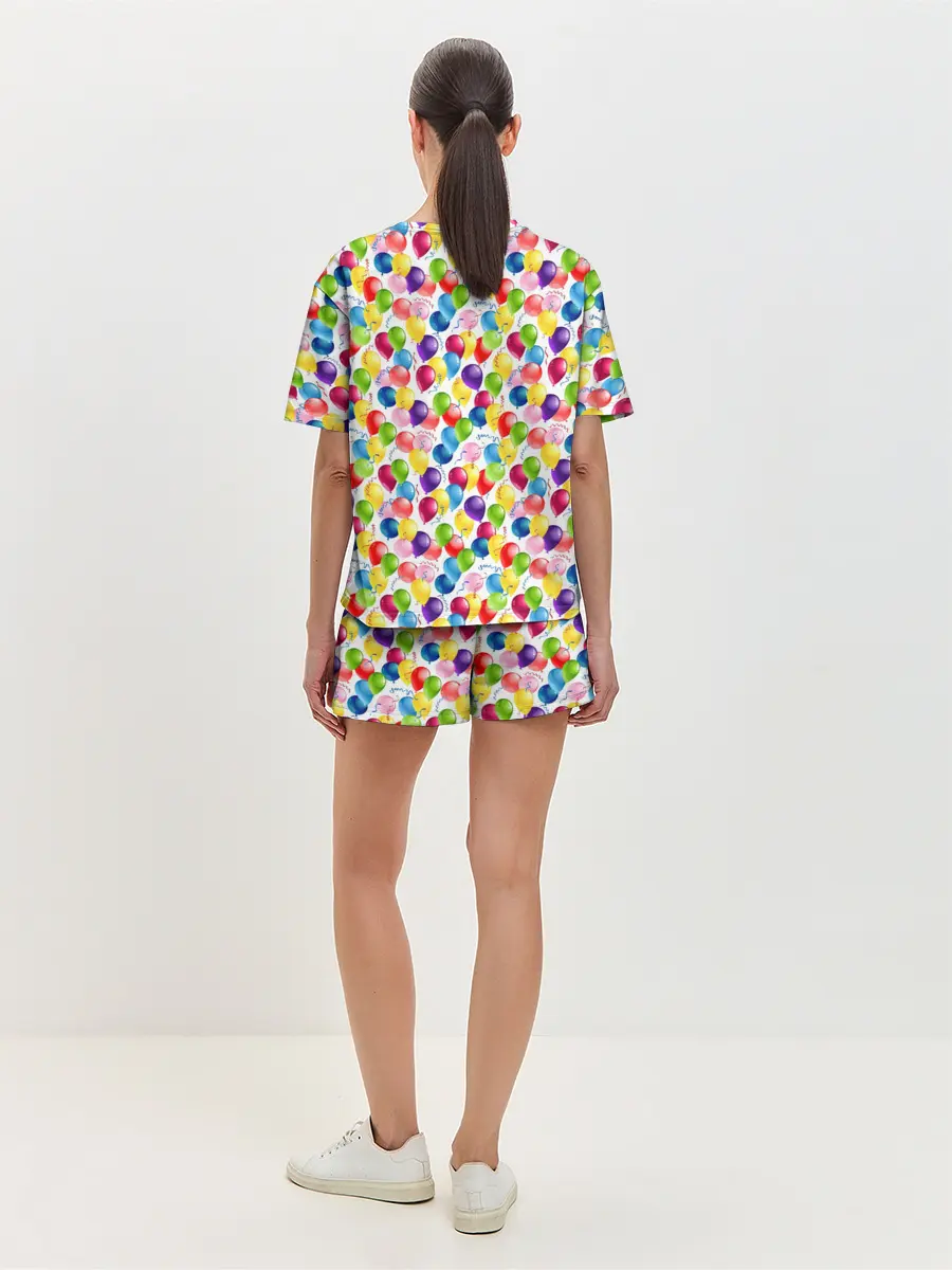 Женская пижама с шортами / Воздушные Шары