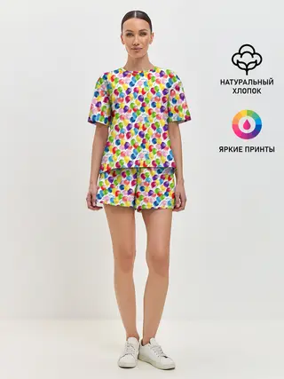 Женская пижама с шортами / Воздушные Шары