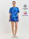 Женская пижама с шортами / Голубая Вода