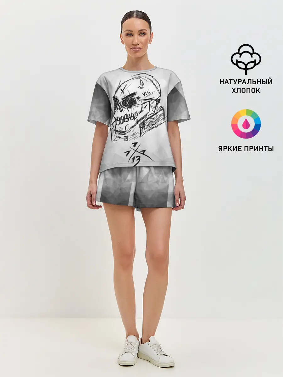 Женская пижама с шортами / SKULL BY VIK CANEMIRA