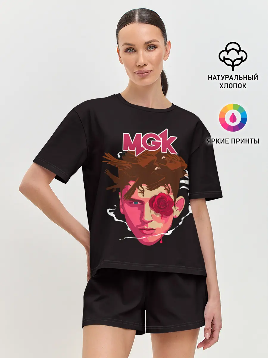 Женская пижама с шортами / Rose in eye