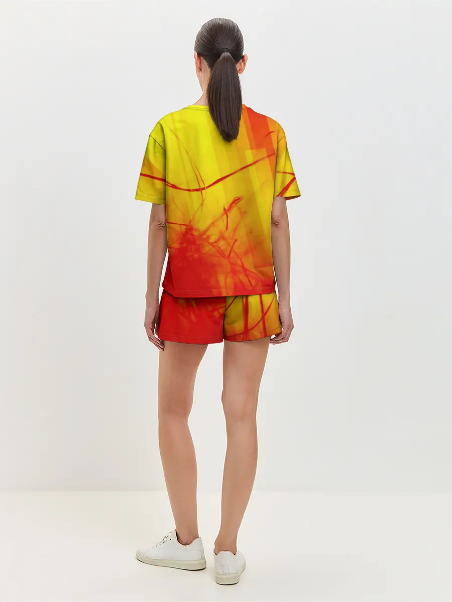 Женская пижама с шортами / Geometry Dash | Red Demon