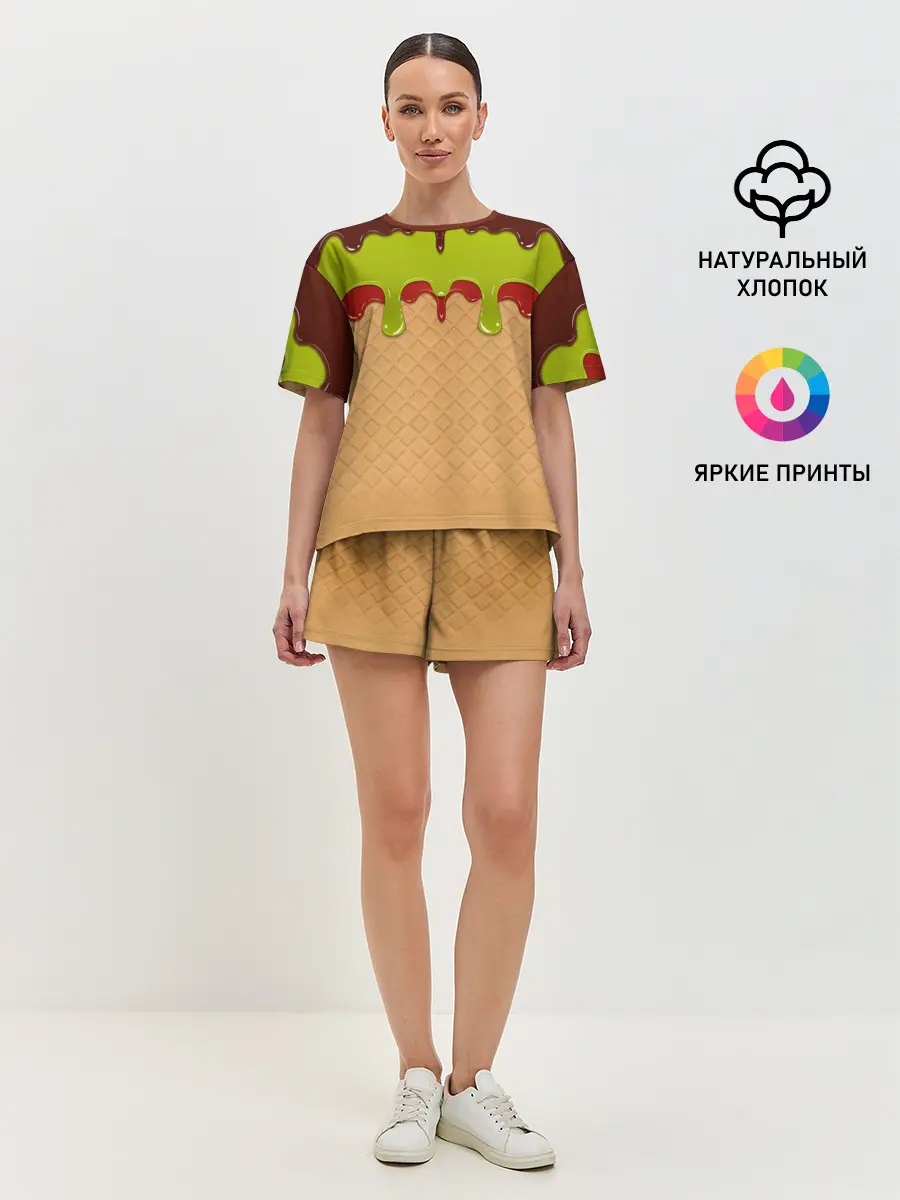 Женская пижама с шортами / Мороженое | Ice Scream