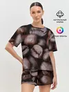 Женская пижама с шортами / Кофейные зёрна