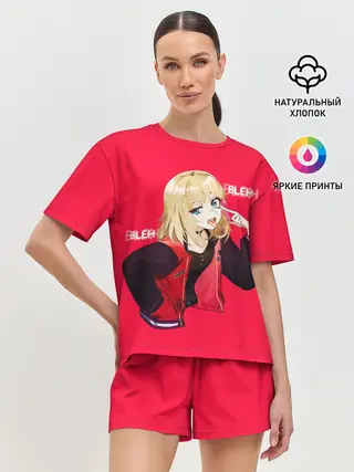 Женская пижама с шортами / Kawai Rika. Bleh