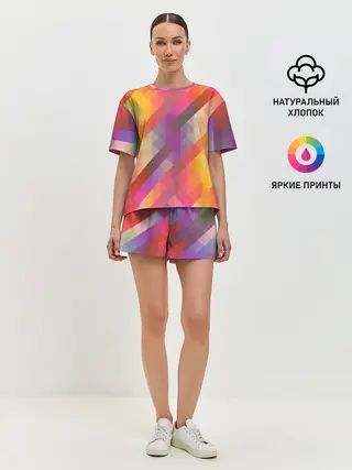 Женская пижама с шортами / vivid gradient