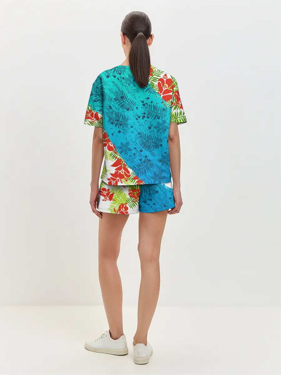 Женская пижама с шортами / ЛЕТНИЕ КРАСКИ | ТРОПИКИ / SUMMER / МОРЕ