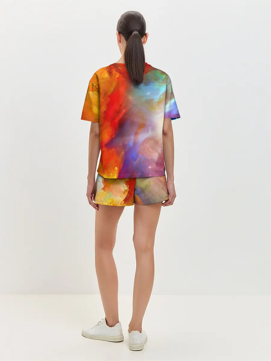 Женская пижама с шортами / Сине-желтое небо