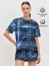 Женская пижама с шортами / Линии неона