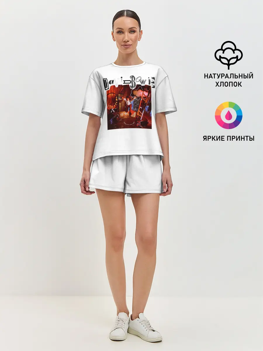 Женская пижама с шортами / Never Let Me Down - David Bowie