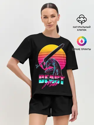 Женская пижама с шортами / Берсерк неон