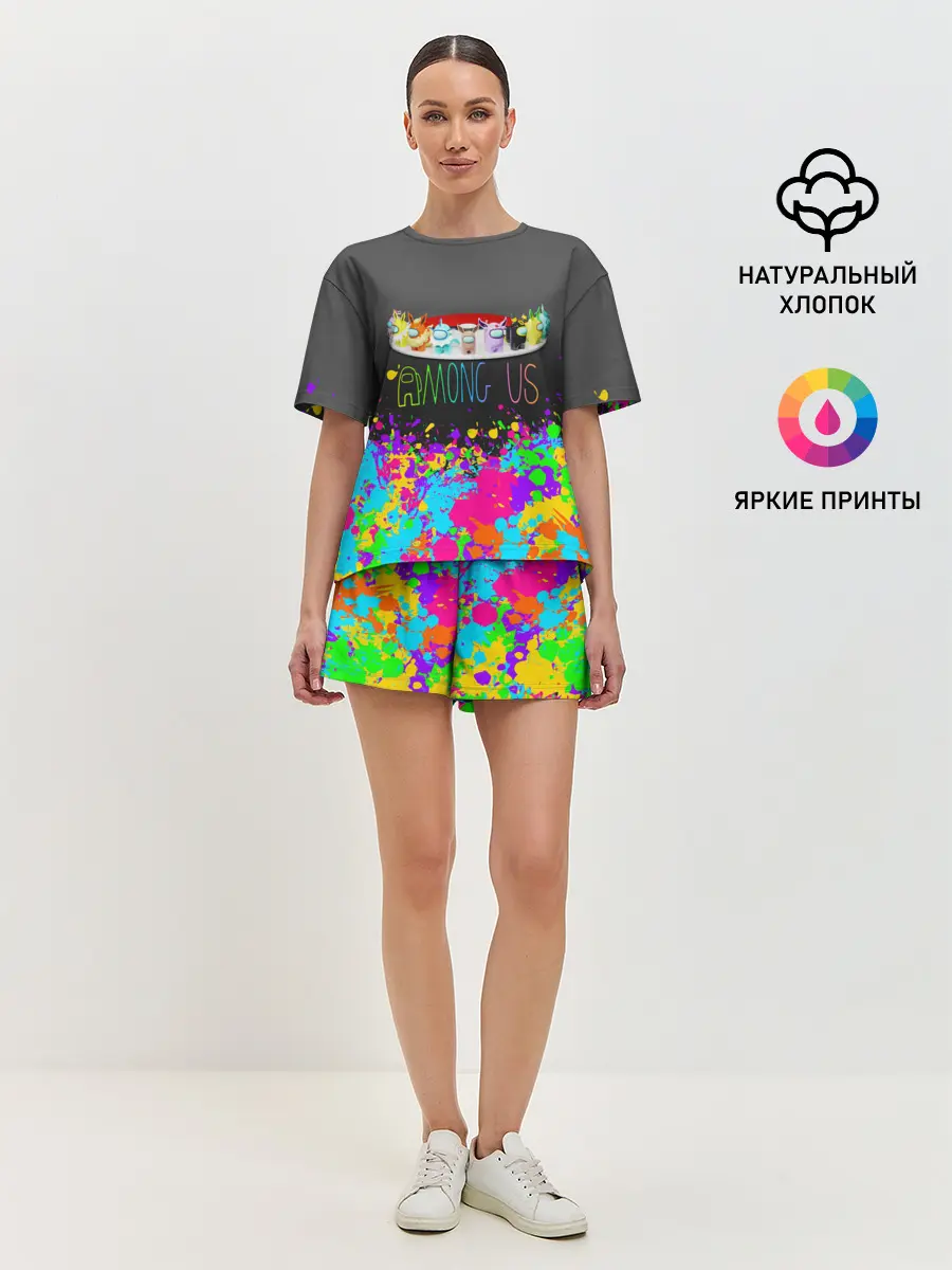 Женская пижама с шортами / Among Us | Pokemon | Покемон