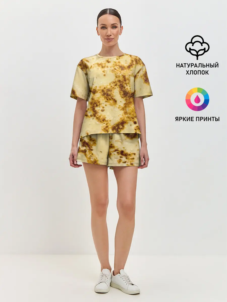 Женская пижама с шортами / Жареный блин