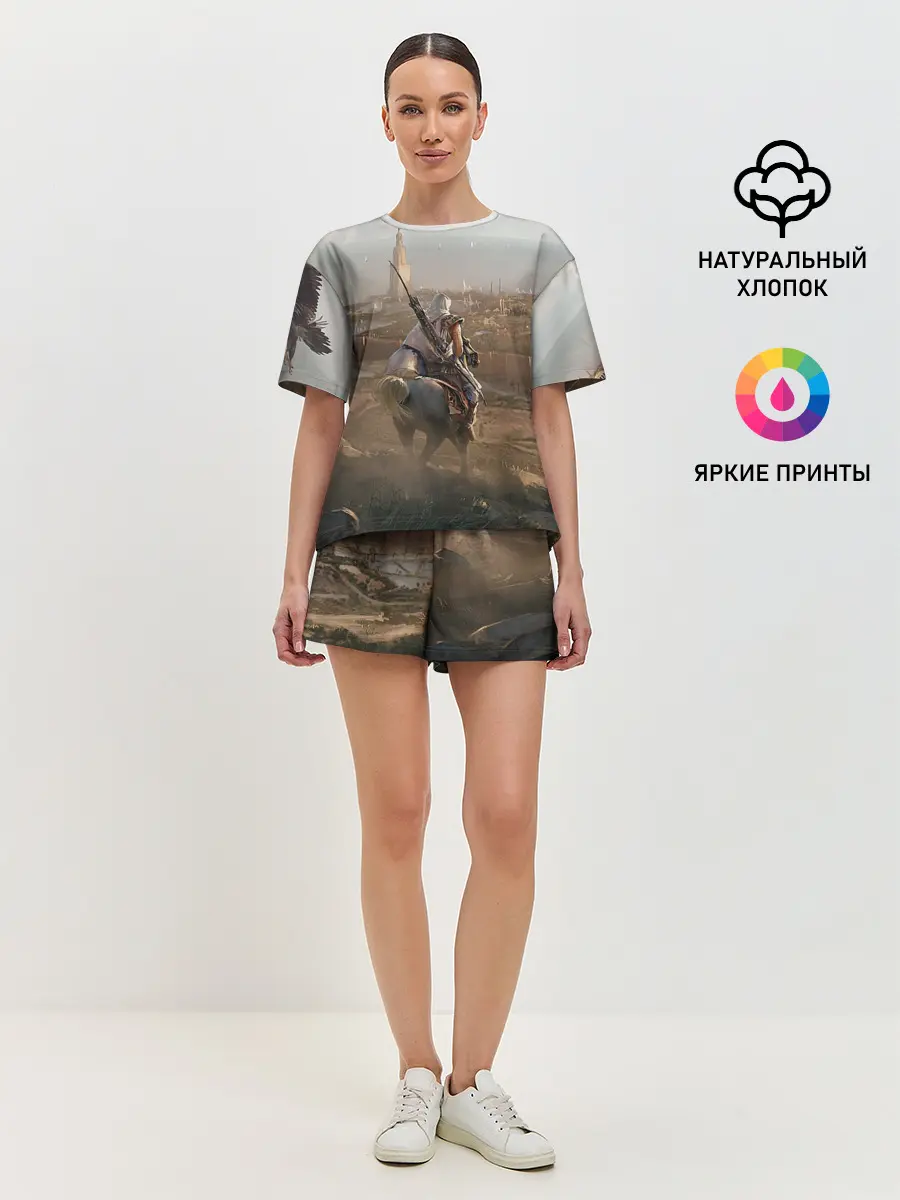Женская пижама с шортами / Байек на коне