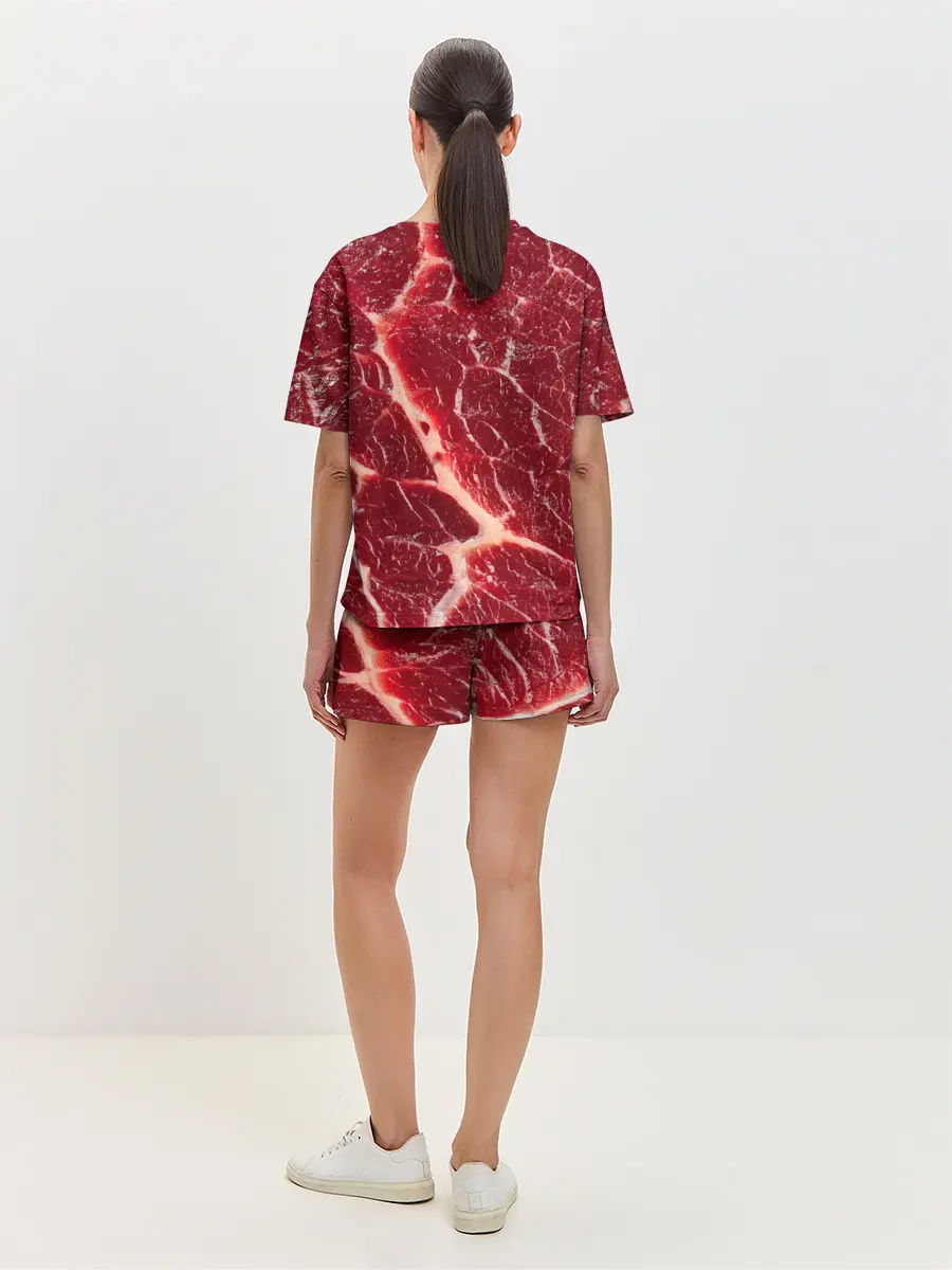 Женская пижама с шортами / Мясо на Хэллоуин