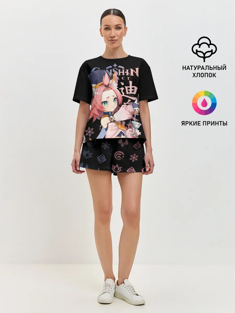 Женская пижама с шортами / Диона / Genshin Impact