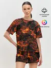 Женская пижама с шортами / Горящая лава