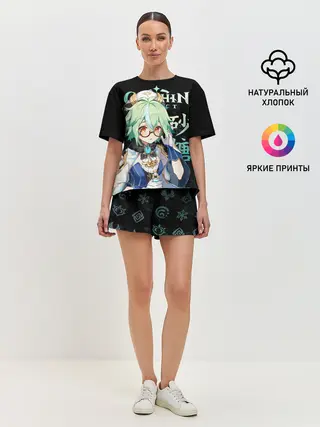 Женская пижама с шортами / Сахароза / Genshin Impact
