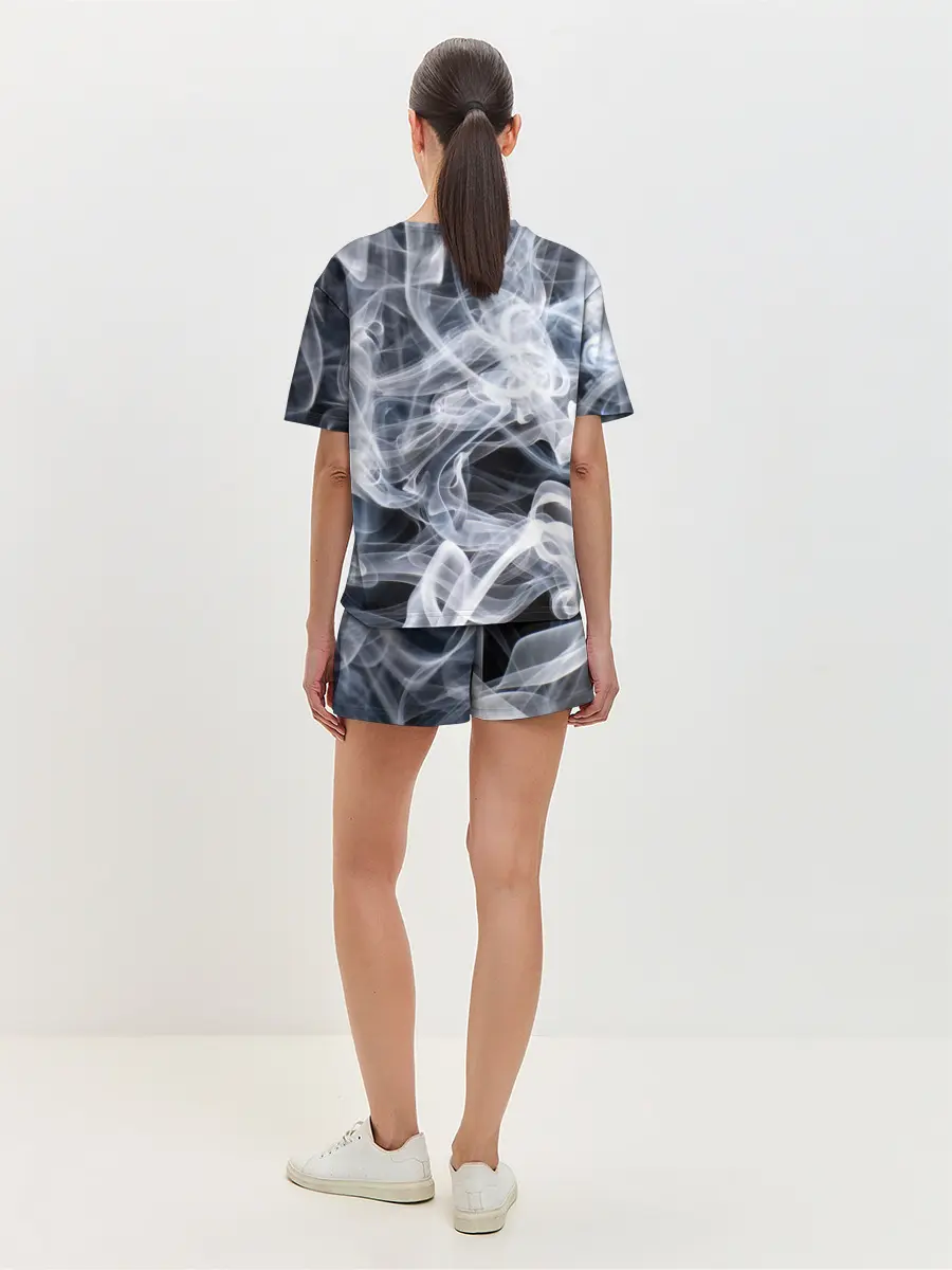 Женская пижама с шортами / Графика дыма