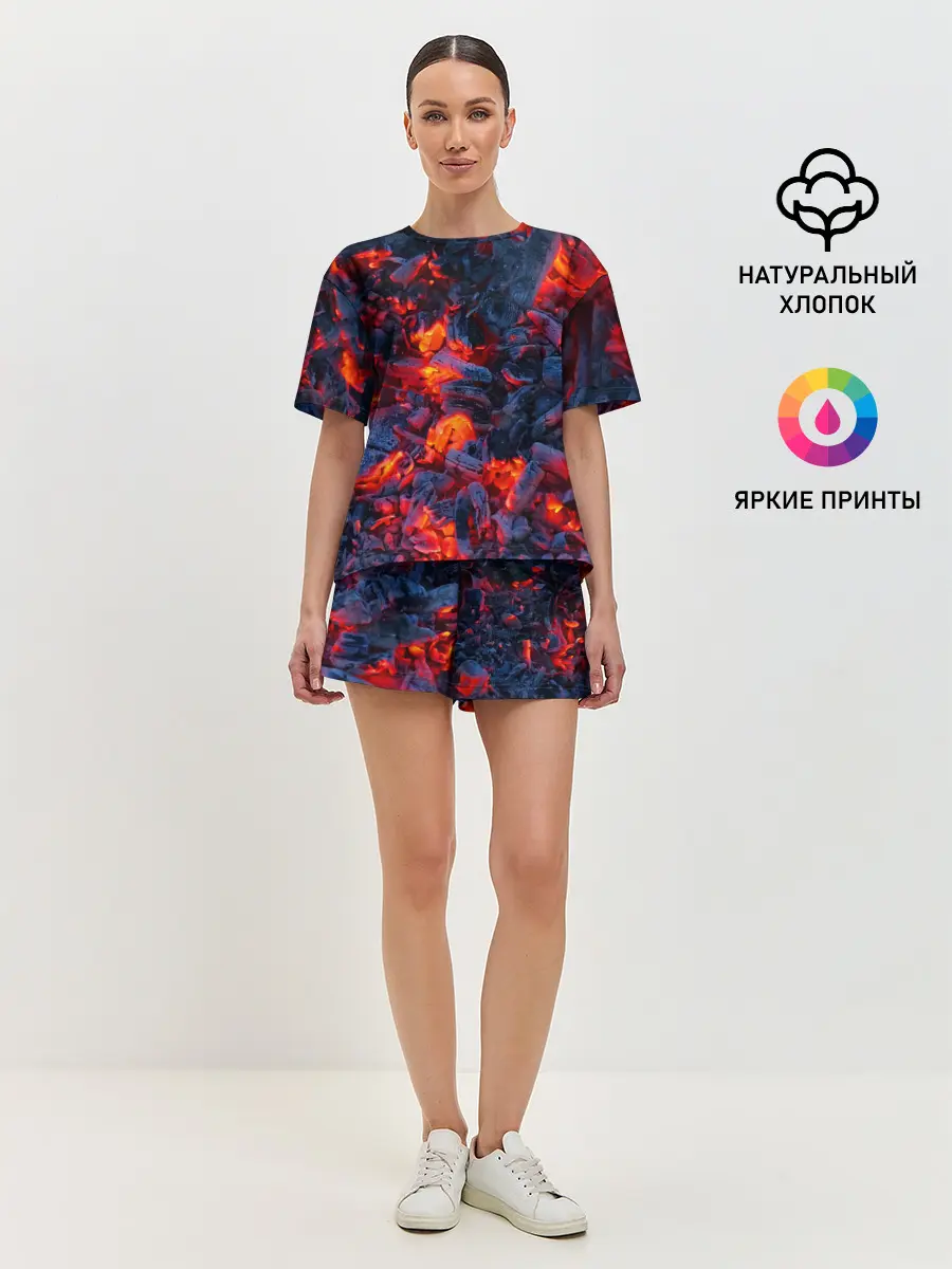 Женская пижама с шортами / Магия углей