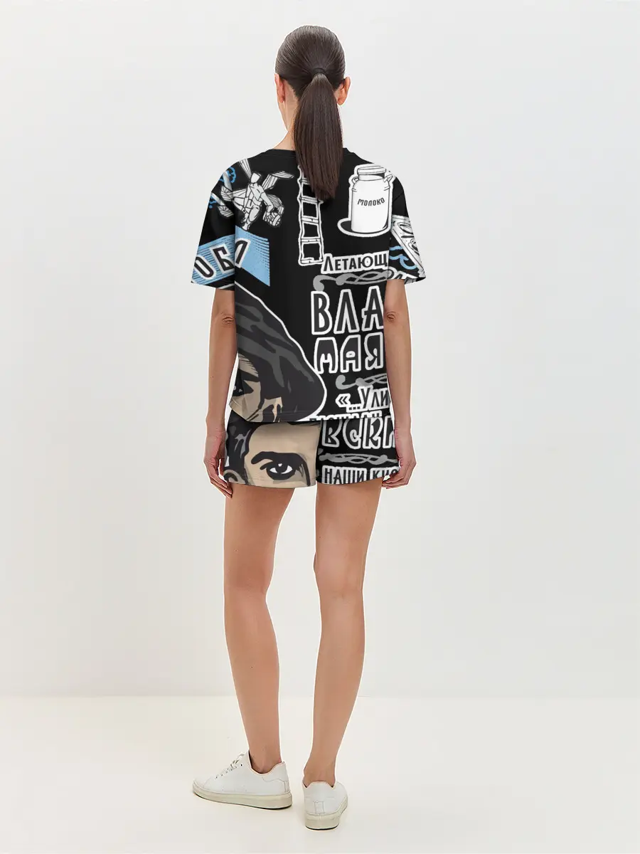Женская пижама с шортами / Маяковский. Высокие мысли