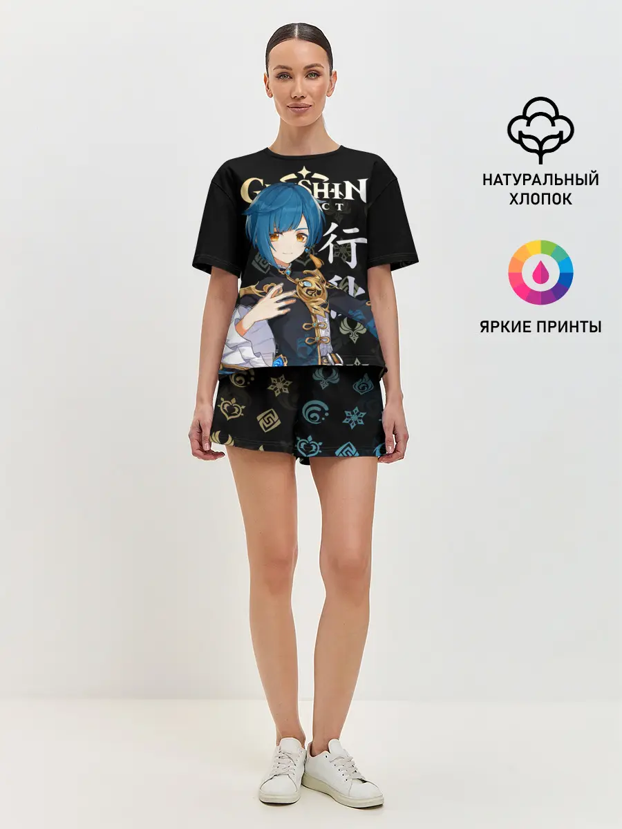 Женская пижама с шортами / Син Цю / Genshin Impact