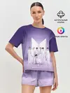 Женская пижама с шортами / BTS. Purple