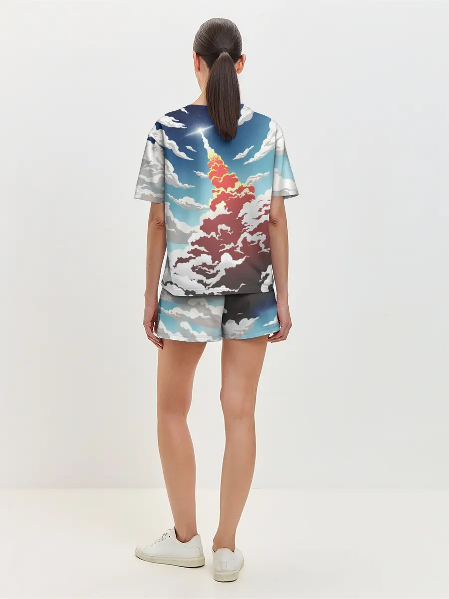 Женская пижама с шортами / Ракета | SpaceX