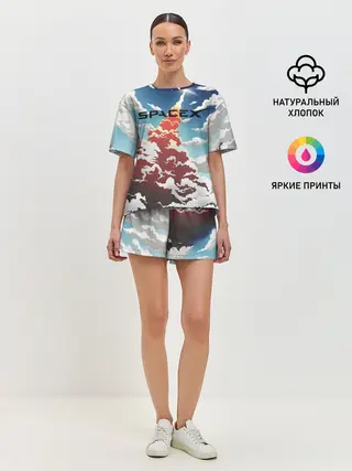 Женская пижама с шортами / Ракета | SpaceX