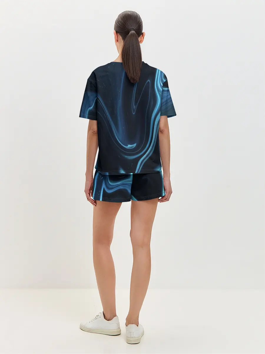 Женская пижама с шортами / Космическая волна