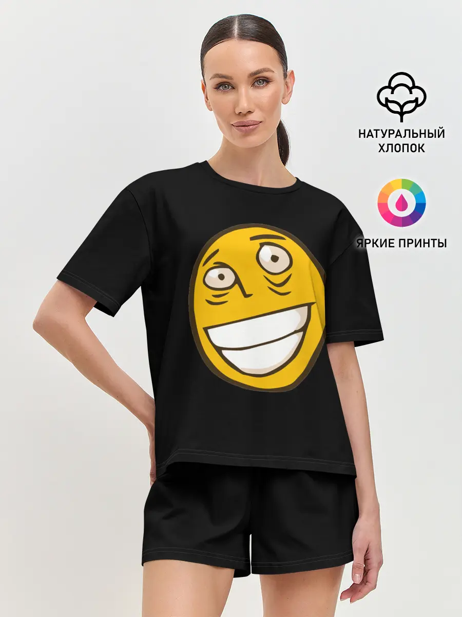 Женская пижама с шортами / Рофлан лицо