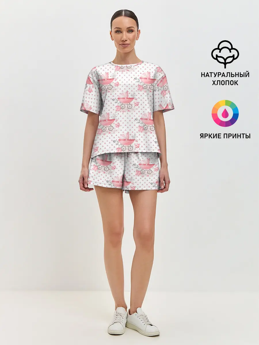 Женская пижама с шортами / Детская коляска