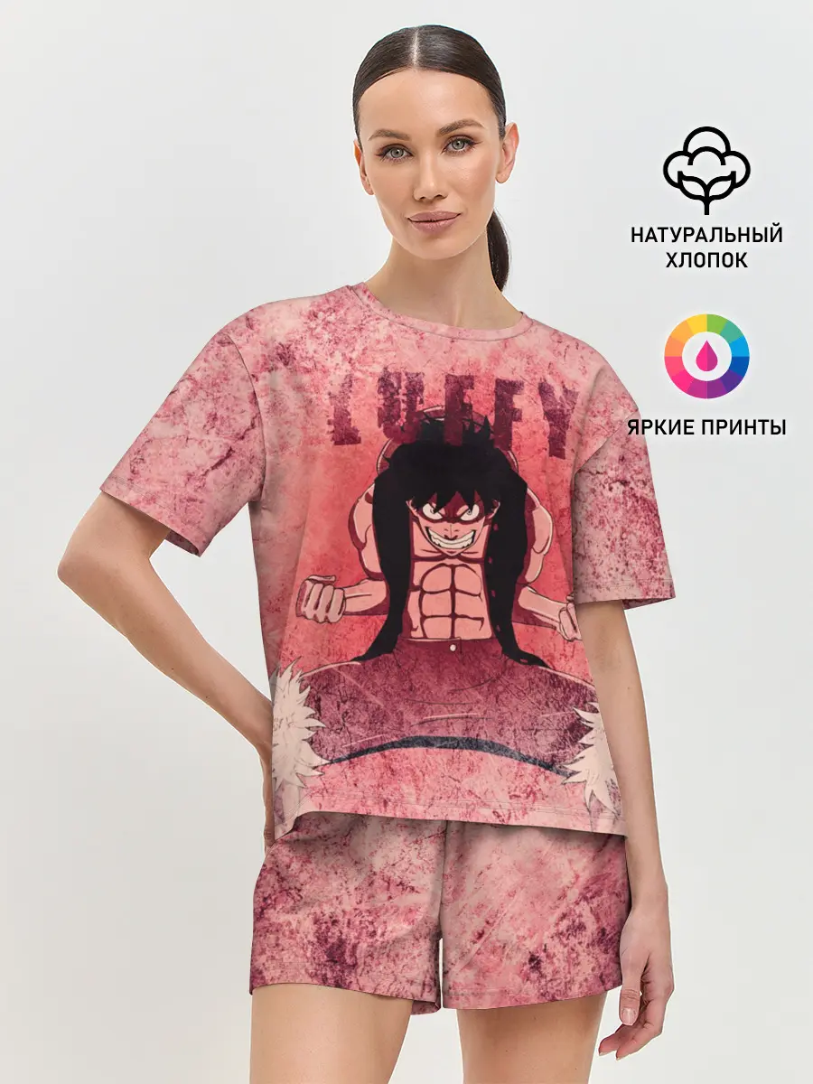 Женская пижама с шортами / Свирепый Луффи