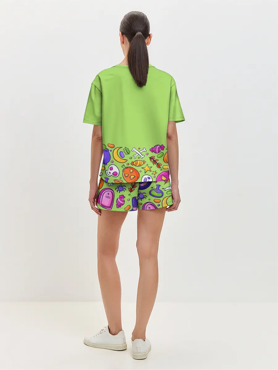 Женская пижама с шортами / Halloween art