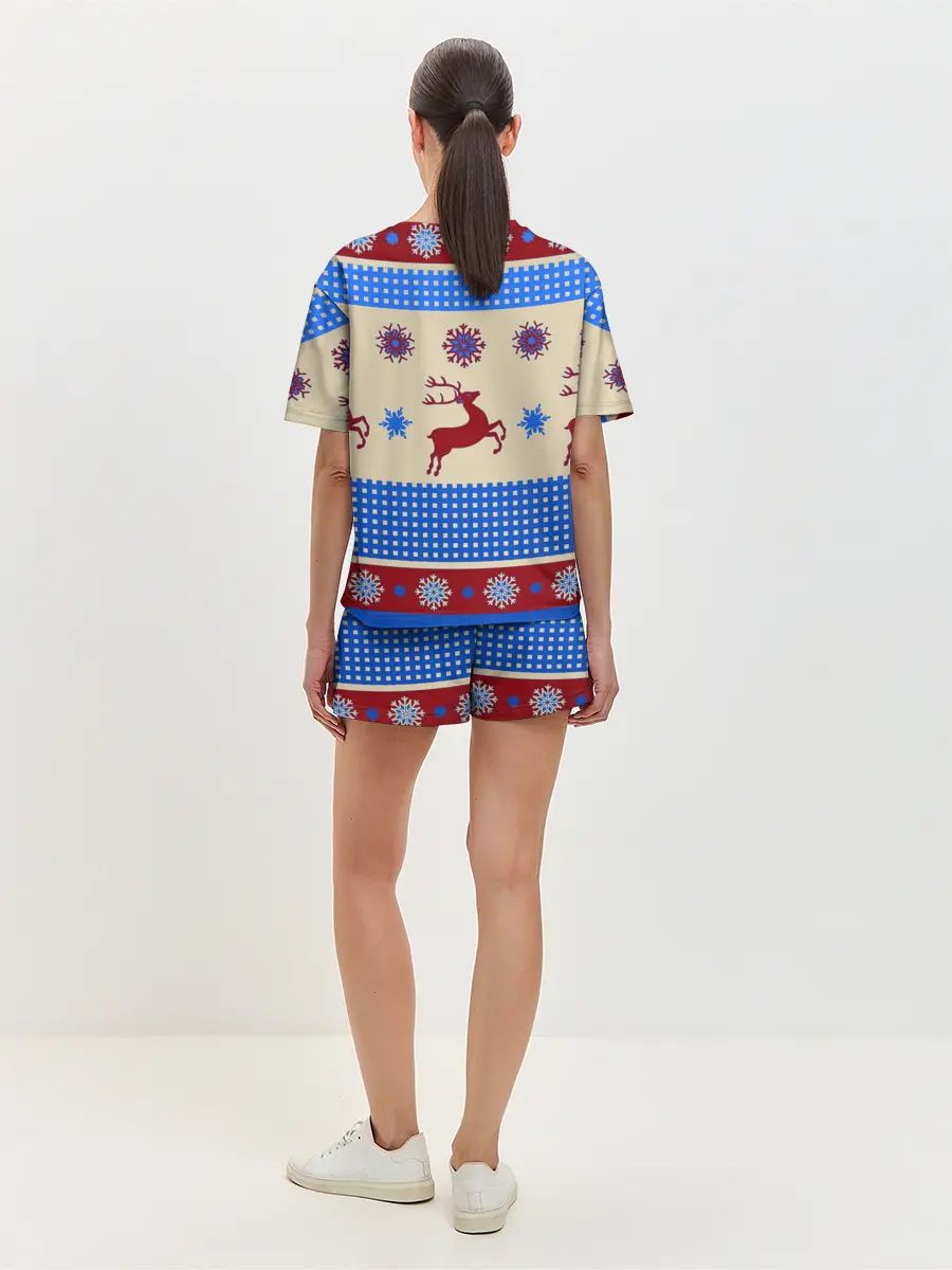 Женская пижама с шортами / Новогодняя 2022