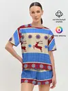 Женская пижама с шортами / Новогодняя 2022