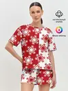 Женская пижама с шортами / Новогодние Снежинки 2022